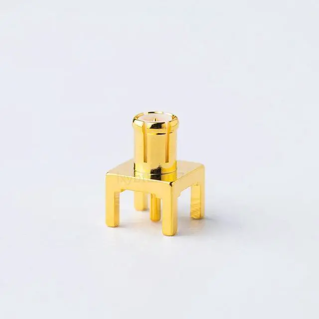 Alt view image 4 of 6 - MCX-JHD RF coaxial connector MCX-JE male plug-in panel fixed socket foot length 2.7mm