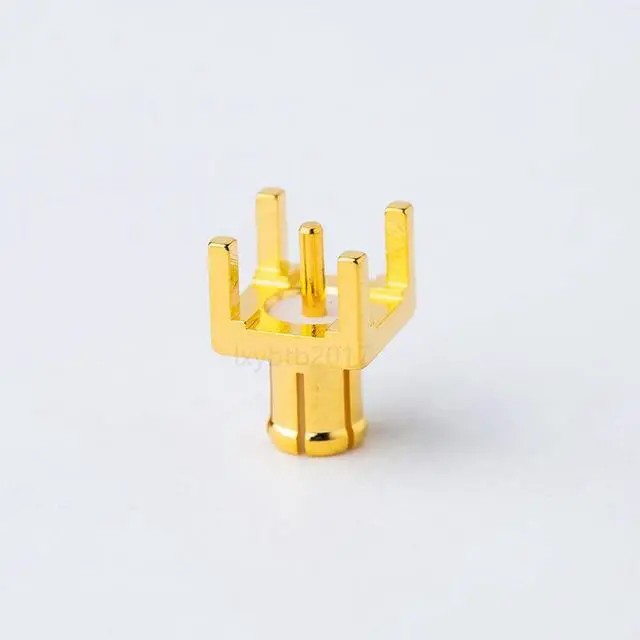 Alt view image 6 of 6 - MCX-JHD RF coaxial connector MCX-JE male plug-in panel fixed socket foot length 2.7mm