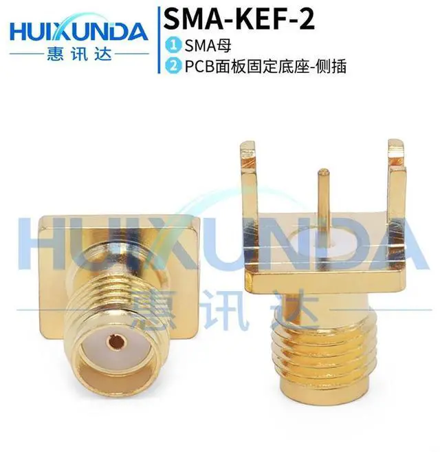 Alt view image 4 of 6 - SMA-KEF-2 Wide Pitch SMA Side End Side Plug PCB Panel Socket SMA-KHD25CN Declination Connector