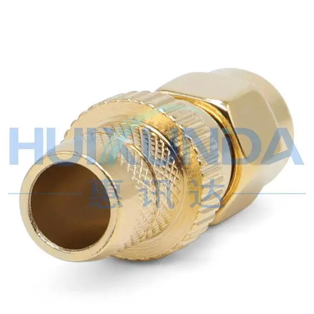 Alt view image 5 of 6 - RPSMA-C-J-5 SMA male inner hole reverse pole crimp 50-5/LMR300 connector RPSMA-C-J27