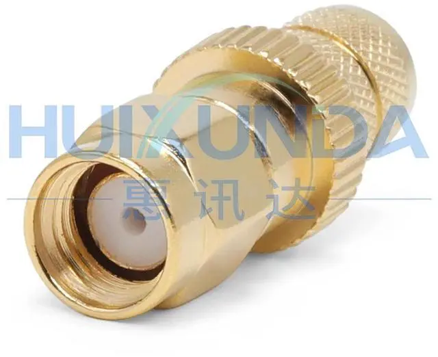 Alt view image 6 of 6 - RPSMA-C-J-5 SMA male inner hole reverse pole crimp 50-5/LMR300 connector RPSMA-C-J27