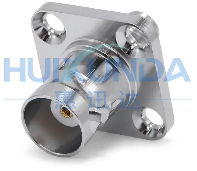 Alt view image 2 of 6 - BNC/SMA-KKF BNC female to SMA female to Q9 female chassis is fixed with flange