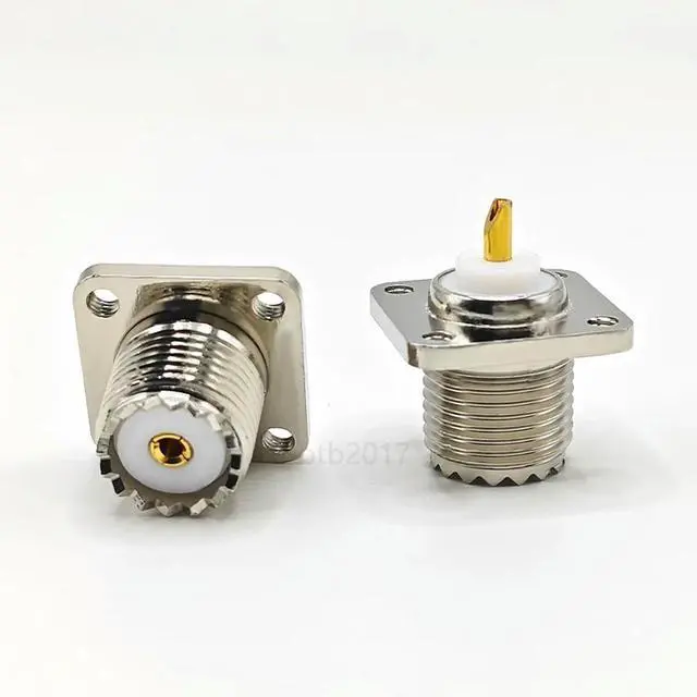 Main image of RF connector SL12-50KF four-hole flange 17.5 × 17.5 center distance 13 × 13 female seat MINIUHF