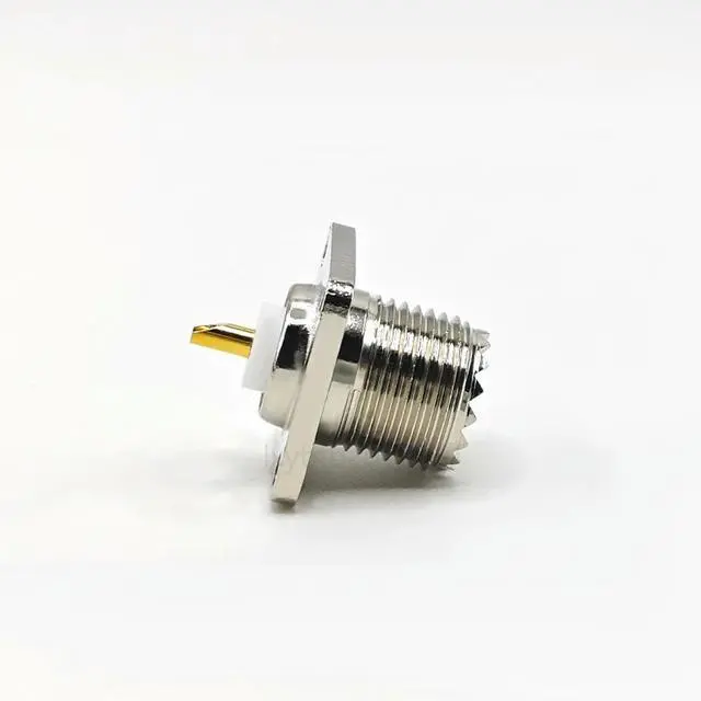 Alt view image 2 of 6 - RF connector SL12-50KF four-hole flange 17.5 × 17.5 center distance 13 × 13 female seat MINIUHF