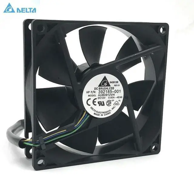 Alt view image 2 of 3 - 90mm PWM Fan for Delta AFB0912VH = AUB0912VH 90*90*25MM 9225 DC 12V 0.60A 4-pin for Computer CPU Server Inverter
