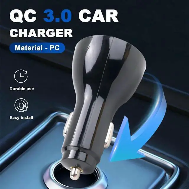 Alt view image 3 of 3 - 50W Car Charge 4 Ports USB QC 3.0 Fast Charging Mini Phone Charger In Auto For Car Charger