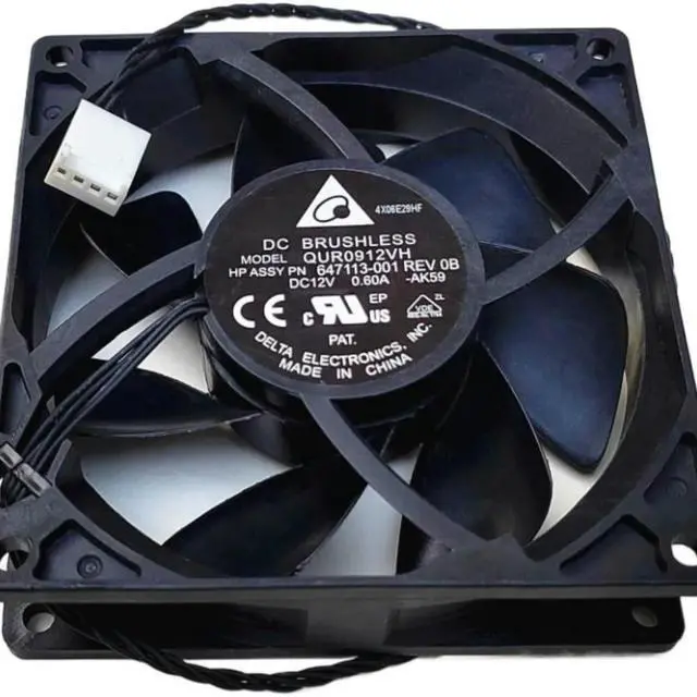 Main image of Delta 9025 9225 9CM Fan 4-wire Speed Control QUR0912VH DC 12V 0.60A High Air Volume Cooling