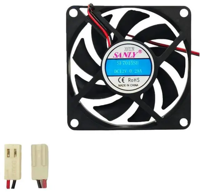 Main image of For Sanly SF7015SH 12V 0.28A 70x70x15mm 7CM 2-Wire DC Cooling Fan for CPU Case Printer Mainboard Connector 2510 2-Pin