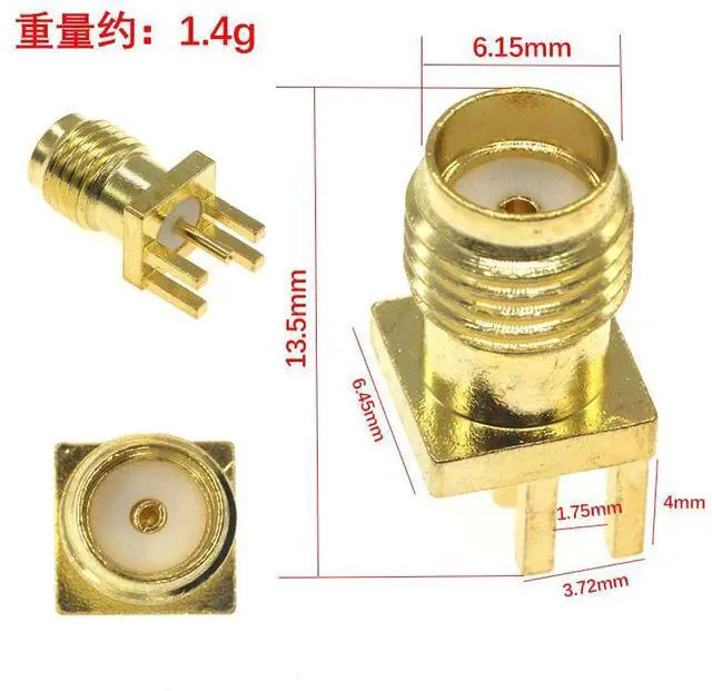 Main image of Antenna seat SMA-KE straight head off-foot type outer screw inner hole straight into SMA seat