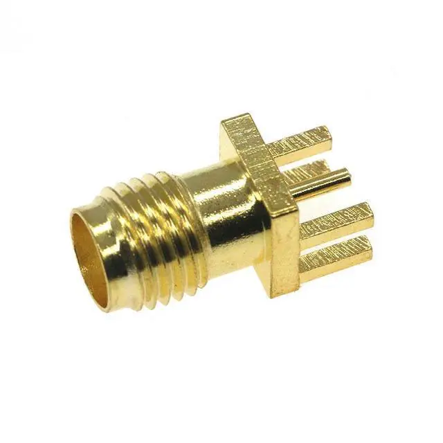 Alt view image 3 of 3 - Antenna seat SMA-KE straight head off-foot type outer screw inner hole straight into SMA seat
