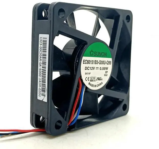 Alt view image 2 of 3 - 1pcs For 12V 0.59W silent fan 6015 60mm 60*60*15mm EC60151B3-Q00U-Q99 4-pin pwm axial fan