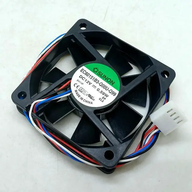 Main image of 1pcs For 12V 0.59W silent fan 6015 60mm 60*60*15mm EC60151B3-Q00U-Q99 4-pin pwm axial fan
