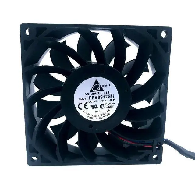 Alt view image 2 of 3 - 1pcs 90mm fan 92*92*25mm FFB0912SH with connector dual motor 9025 12V 1.04A