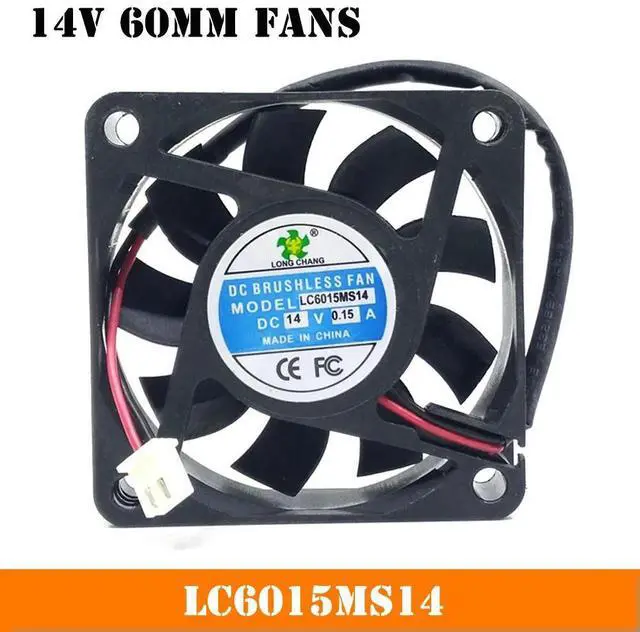 Main image of DC 14V 60mm 6cm Fans For LC6015MS14 DC14V 0.15A 6015 6CM 2-wire Cooling Fan