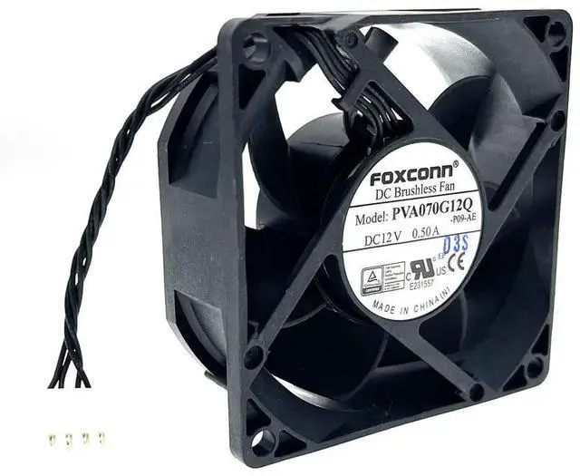 Main image of 2pcs PVA070G12Q DC Brushless Fan 12V 0.50A 7025 70*70*25MM 4 Wire PWM Cooling Cooler High Speed