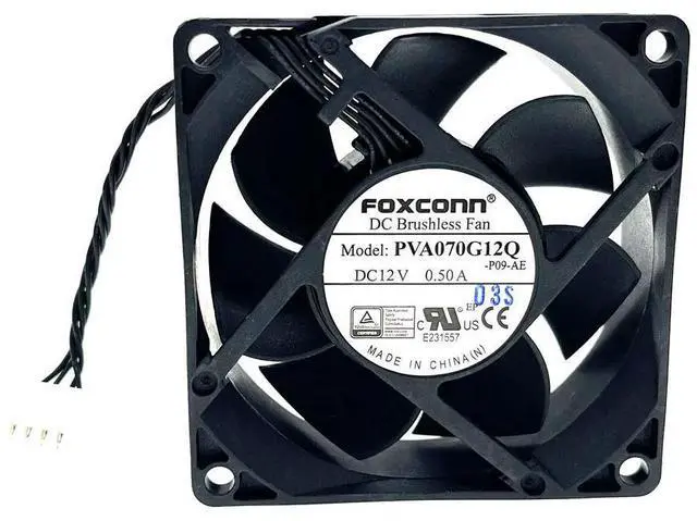 Alt view image 2 of 3 - 2pcs PVA070G12Q DC Brushless Fan 12V 0.50A 7025 70*70*25MM 4 Wire PWM Cooling Cooler High Speed