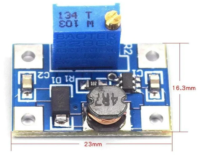 Alt view image 3 of 3 - Stlxy 2-24V to 2-28V 2A DC-DC SX1308 Step-UP Adjustable Power Module Step Up Boost Converter for DIY Kit