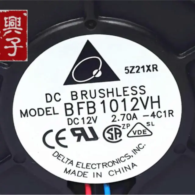 Alt view image 2 of 3 - 1pcs Industrial Blower Fan for Delta BFB1012VH 9733 DC 12V 2.7A Winds of Turbofan 3-Pin 3P