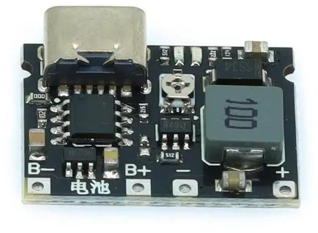 Alt view image 2 of 3 - Type-C USB 3.7V 4.2V 1A 5W Lithium Li-ion Charger Board DC-DC Step Up Boost Module TP4056 DIY Kit Parts