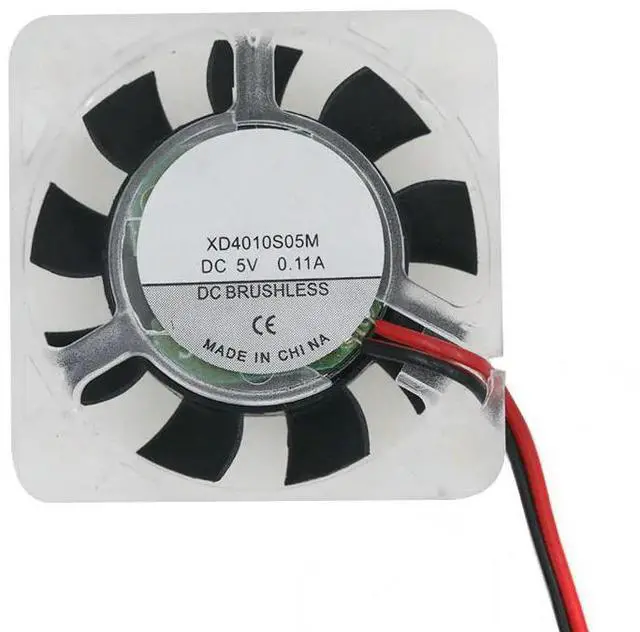 Main image of 4010 silent brushless fan 4CM 5V DC3.7V-7.4V with blue LED light reverse connection protection