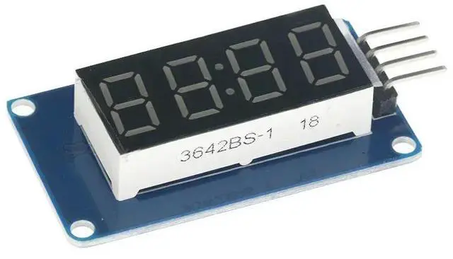 Main image of TM1637 4 Bits Digital LED Display Module For 7 Segment 0.36Inch Clock RED Anode Tube Four Serial Driver Board Pack