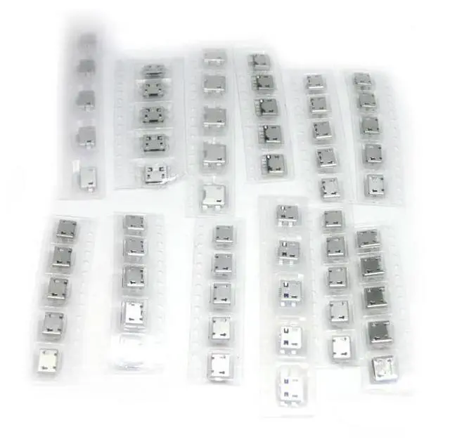 Alt view image 2 of 2 - 60pcs/lot 5 Pin SMT Socket Connector Micro USB Type B Female Placement 12 Models SMD DIP Socket Connector
