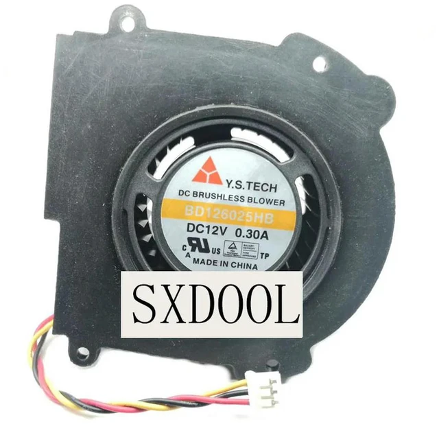 Main image of Y.S Tech 6025 12V 0.3A BD126025HB Ball Centrifugal 60mm 6cm Blower Turbine Cooling Fan 60mmX25mm