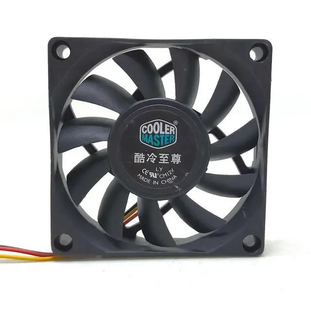Alt view image 3 of 3 - 70mm Computer Fan For A7015-30RB-3AN-F1 DF0701512RFMN E255988-CF DC12V 0.22A 3Pin 3Wire 70x70x15mm Cooling Fan