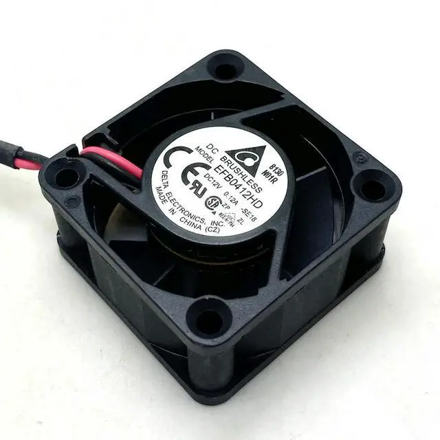 Alt view image 2 of 3 - 40mm fan Delta 4cm 4020 12V Dual Ball bearing EFB0412HD 1U Server North-South Bridge cooling Fan