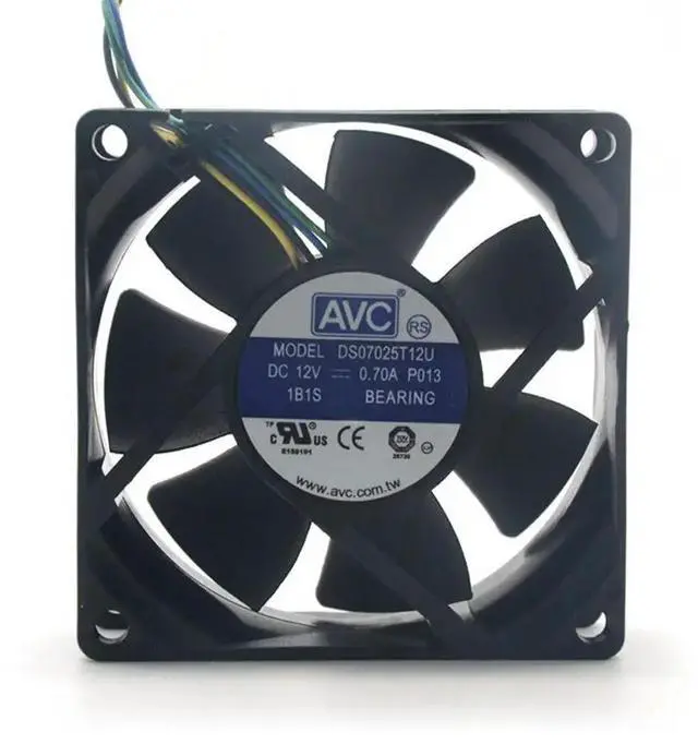 Alt view image 2 of 3 - For AVC DS07025T12U 70mm 7025 DC 12V 0.7A 4 -pin PWM cpu pc case cooling fan