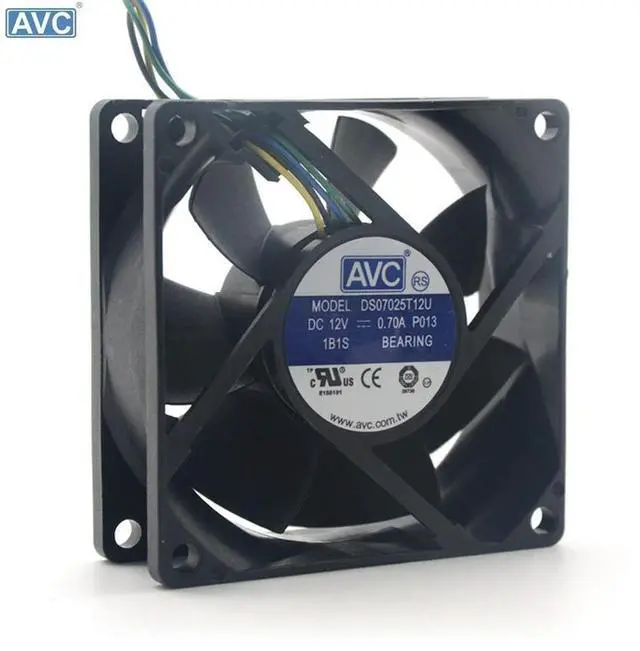 Main image of For AVC DS07025T12U 70mm 7025 DC 12V 0.7A 4 -pin PWM cpu pc case cooling fan