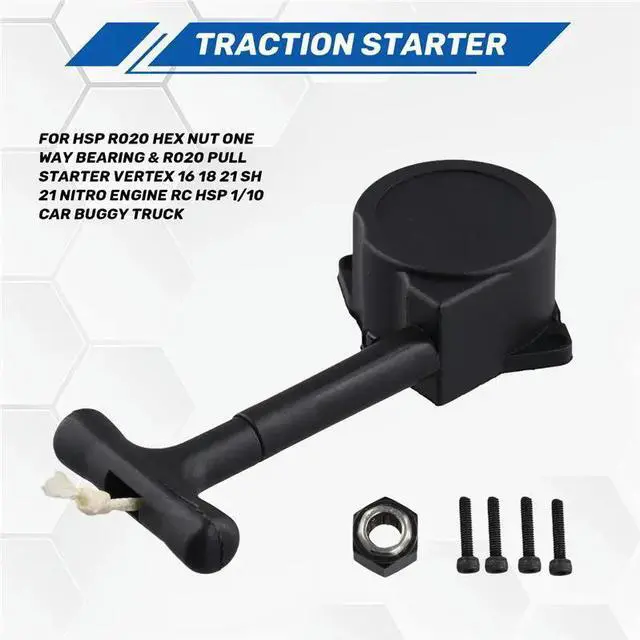 Alt view image 2 of 6 - For HSP R020 Hex Nut One Way Bearing & R020 Pull Starter Vertex 16 18 21 SH 21 Nitro Engine RC HSP 1/10 Car Buggy Truck