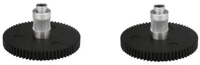 Alt view image 2 of 6 - 2X For Artillery Sidewinder X1 Extruder Gear With 66-Tooth Stainless Steel And Plastic For Aero Extruder Feed Gear