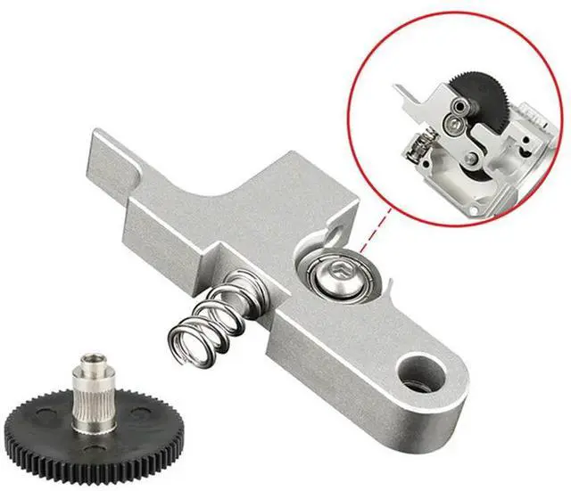 Main image of 2X For Artillery Sidewinder X1 Extruder Gear With 66-Tooth Stainless Steel And Plastic For Aero Extruder Feed Gear