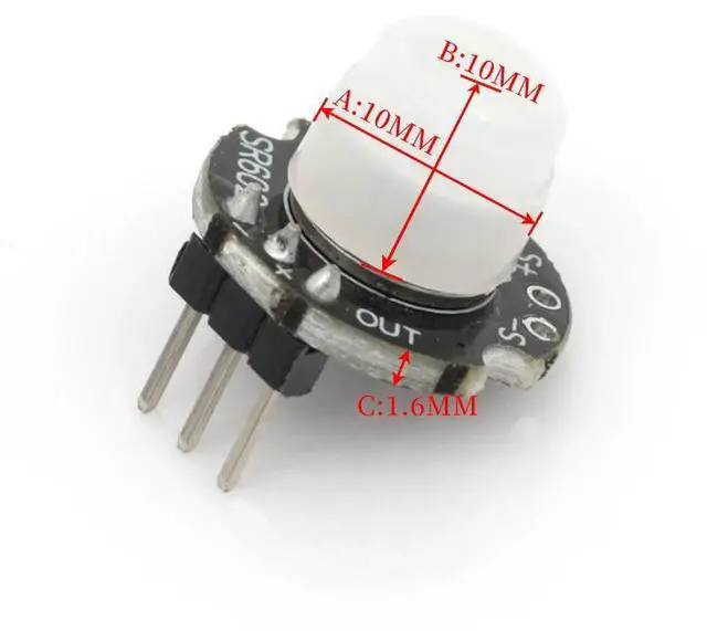 Alt view image 3 of 3 - SR602 MINI Motion Sensor Detector Module Pyroelectric Infrared PIR kit sensory switch Bracket for Diy With lens