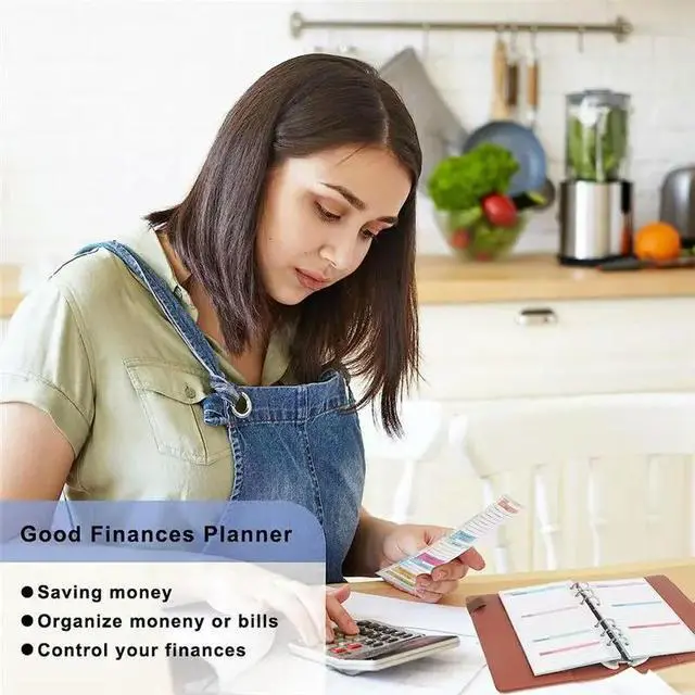 Alt view image 2 of 6 - 82 Sheets A6 Budget Planner Refill Notepad Planner Notepad 6 Hole For A6 Binder Cover Save B