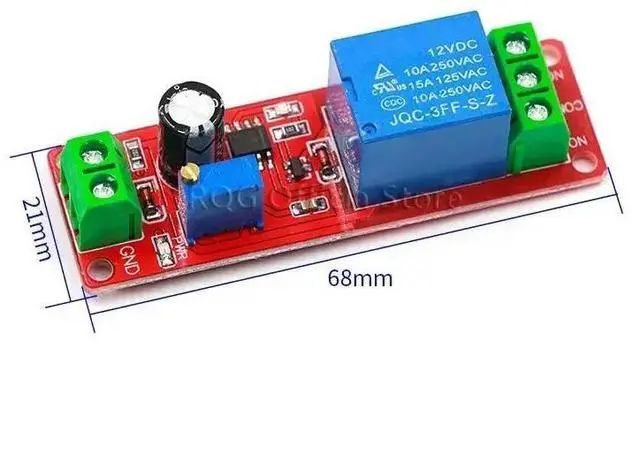 Alt view image 2 of 3 - DC 12V Time Delay Relay module NE555 Time Relay Shield Timing Relay Timer Control Switch Car Relays Pulse Generation Duty Cycle