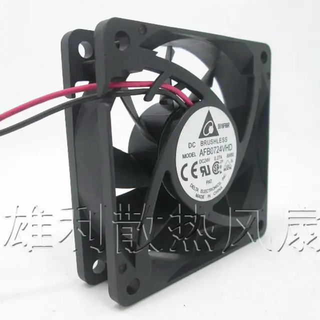 Alt view image 2 of 3 - 1pcs for delta AFB0724VHD 70mm X 20mm DC Brushless Fan 24V 0.27A 7CM inverter dual ball cooling fan