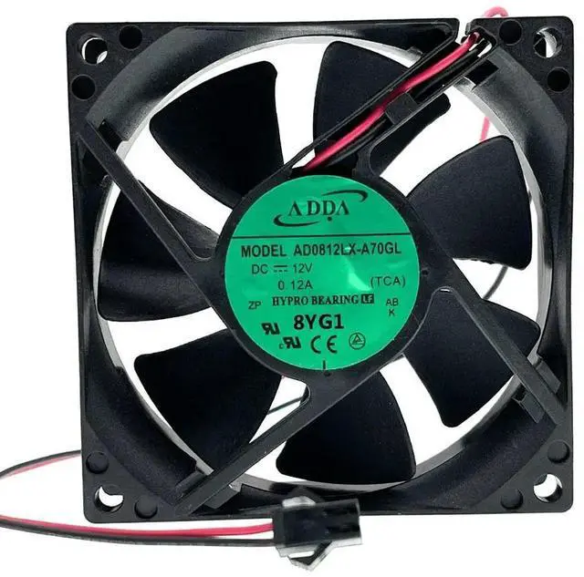 Alt view image 2 of 3 - 80mm Mute Fan AD0812LX-A70GL 80mm 12V Silent PC Computer Cooling Fan 8cm,80X80X25mm 1900RPM 22DBA,for ADDA Cooler