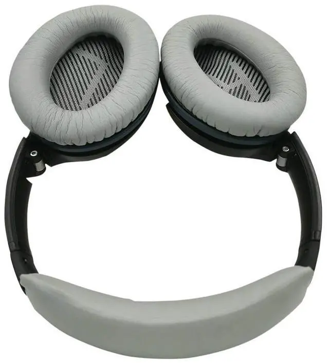 Alt view image 4 of 6 - 1 Pair Ear Pads Grey Headband Cushion For Quiet Comfort 25 35 (QC25 QC35) And Quietcomfort 35 II (Qc35ii)
