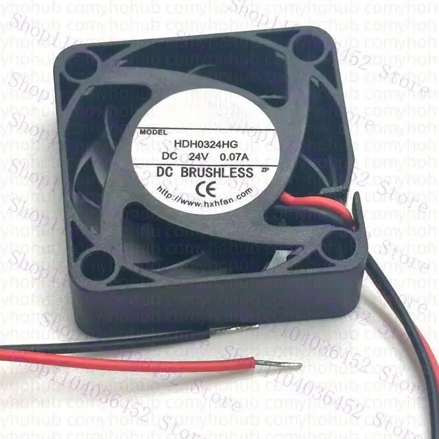 Main image of for HXH HDH0324HG DC 24V 0.07A 30x30x10mm 2-Wire Server Cooling Fan