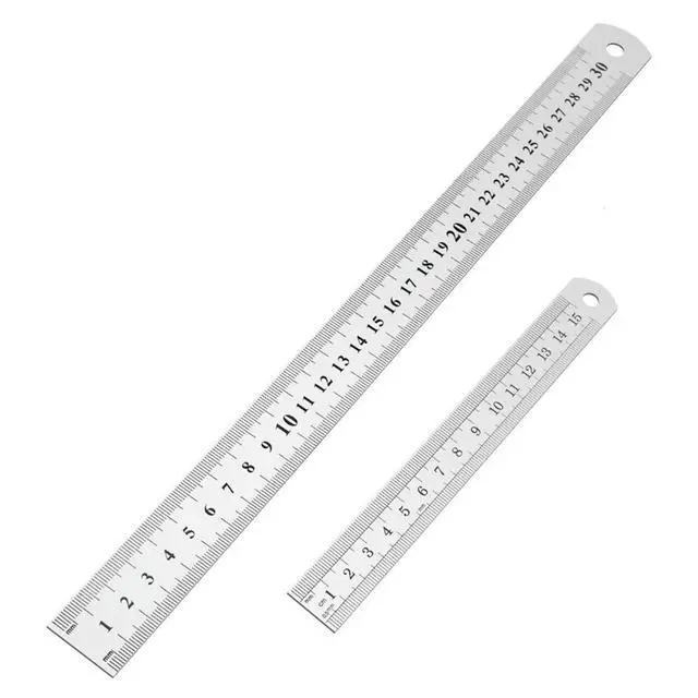 Alt view image 6 of 6 - 2X Stainless Steel Ruler 12 Inch + 6 Inch l Rulers