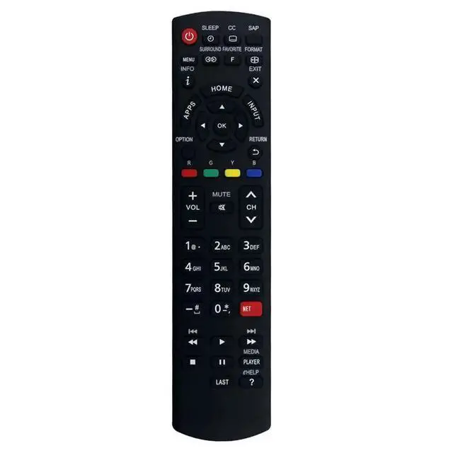 Alt view image 4 of 6 - N2QAYB000926 Remote Control Replaced For PANASONIC TV LED LCD HDTV TC-39AS530 TC39AS530U TC-40AS520 TC40AS520U
