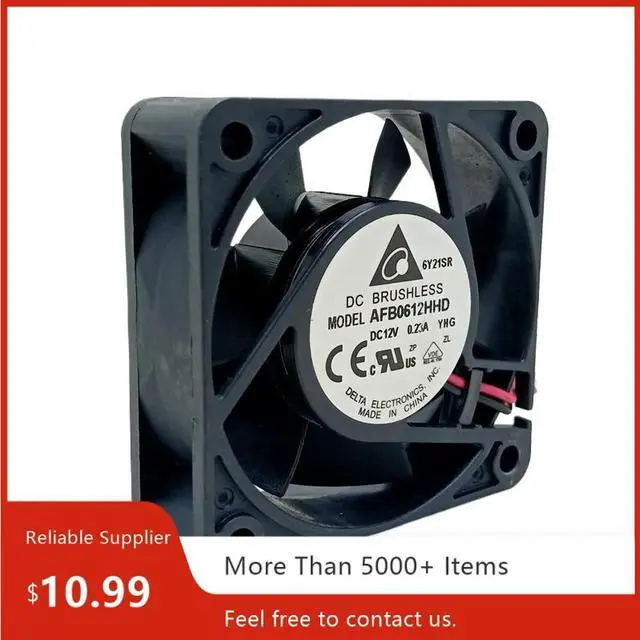 Main image of 60mm Fan for Delta AFB0612HHD 60mm 12V 0.23A Double Ball Bearing Cooling Fan for Computer Cases and Power Supplies