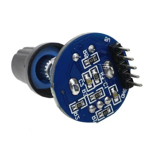 Alt view image 2 of 3 - Rotary Encoder Module for Brick Sensor Development Round Audio Rotating Potentiometer Knob Cap EC11 With Switch