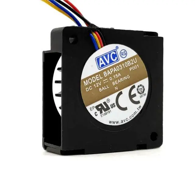 Alt view image 3 of 3 - 3D Printer Cooling Turbo 30mm 3cm Fan Air DC Blower AVC BAPA0310B2U DC 12V 0.15A Dual Ball Bearing 30x30x10mm 4-Pin Cooler Fan