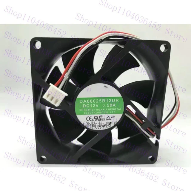 Alt view image 2 of 3 - for M DA08025B12UR DC 12V 0.50A 80x80x25mm 3-Wire Cooling Fan