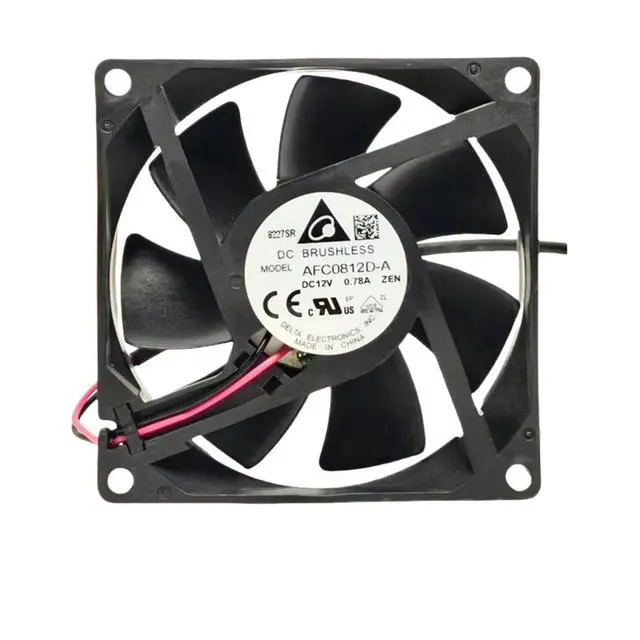 Alt view image 2 of 3 - for Delta AFCB0812D-A 80x80x25mm Cooling Fan | 12V 0.78A 4800 RPM Ball Bearing 2-Wire 8025 Blower for PC/PSU/Industrial Gear