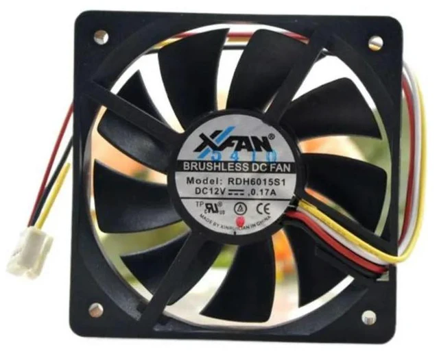 Alt view image 2 of 3 - RDH6015S1 For XFAN 6015 12V 0.17A 4-Pin PWM Temp Control Case Fan 60x60x15mm Dual Ball Bearing