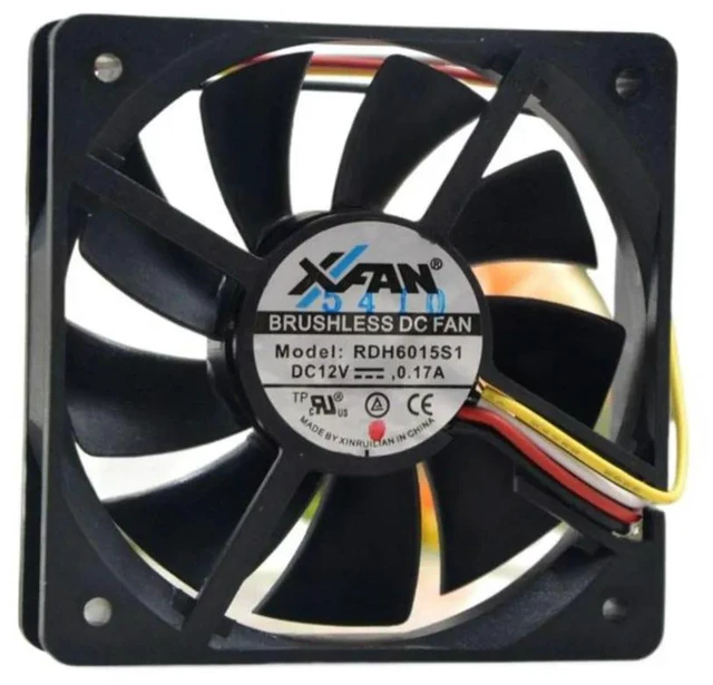 Alt view image 3 of 3 - RDH6015S1 For XFAN 6015 12V 0.17A 4-Pin PWM Temp Control Case Fan 60x60x15mm Dual Ball Bearing